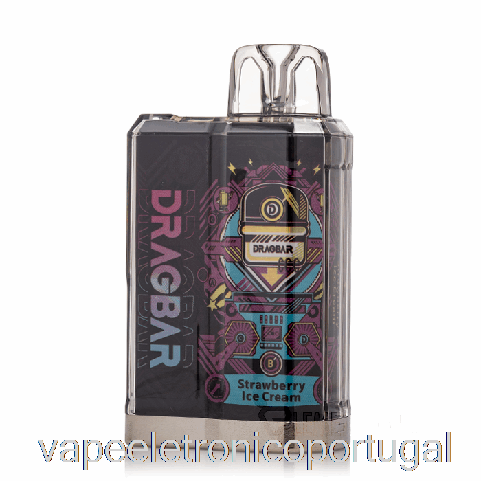 Vape Eletronico Dragbar B3500 Sorvete De Morango Descartável